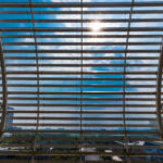 cityscape viewed through window