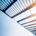 low angle view of building ceiling